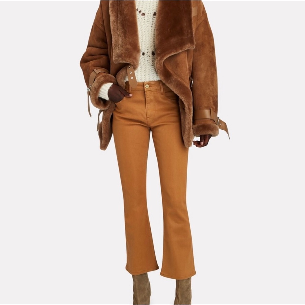 Frame Le Crop Mini Boot Coated Jeans